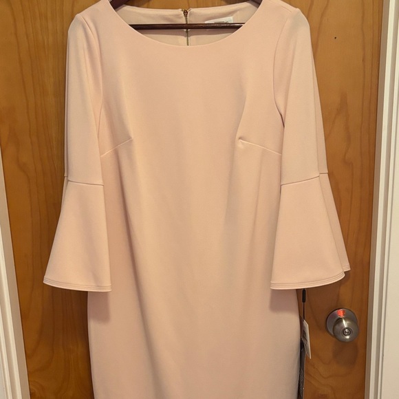 Calvin Klein Blush Long Sleeve Dress - Picture 4 of 7